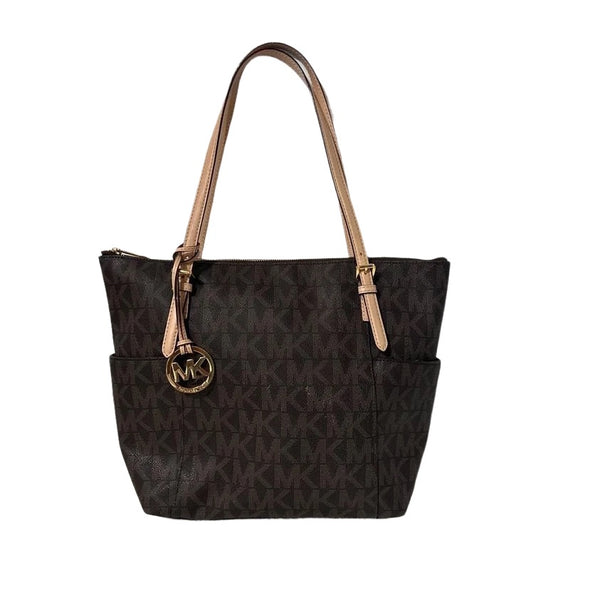 Michael kors jet set monogram tote sale