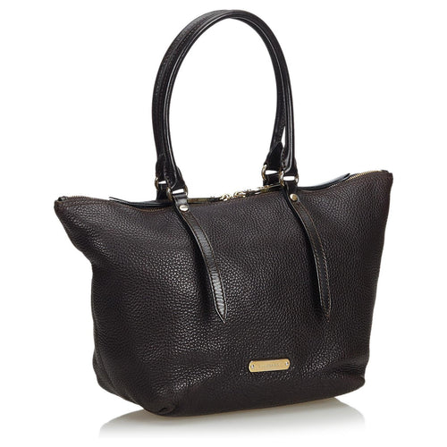 Black Leather Tote Bag