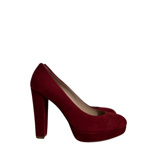 Red Suede Heels 9