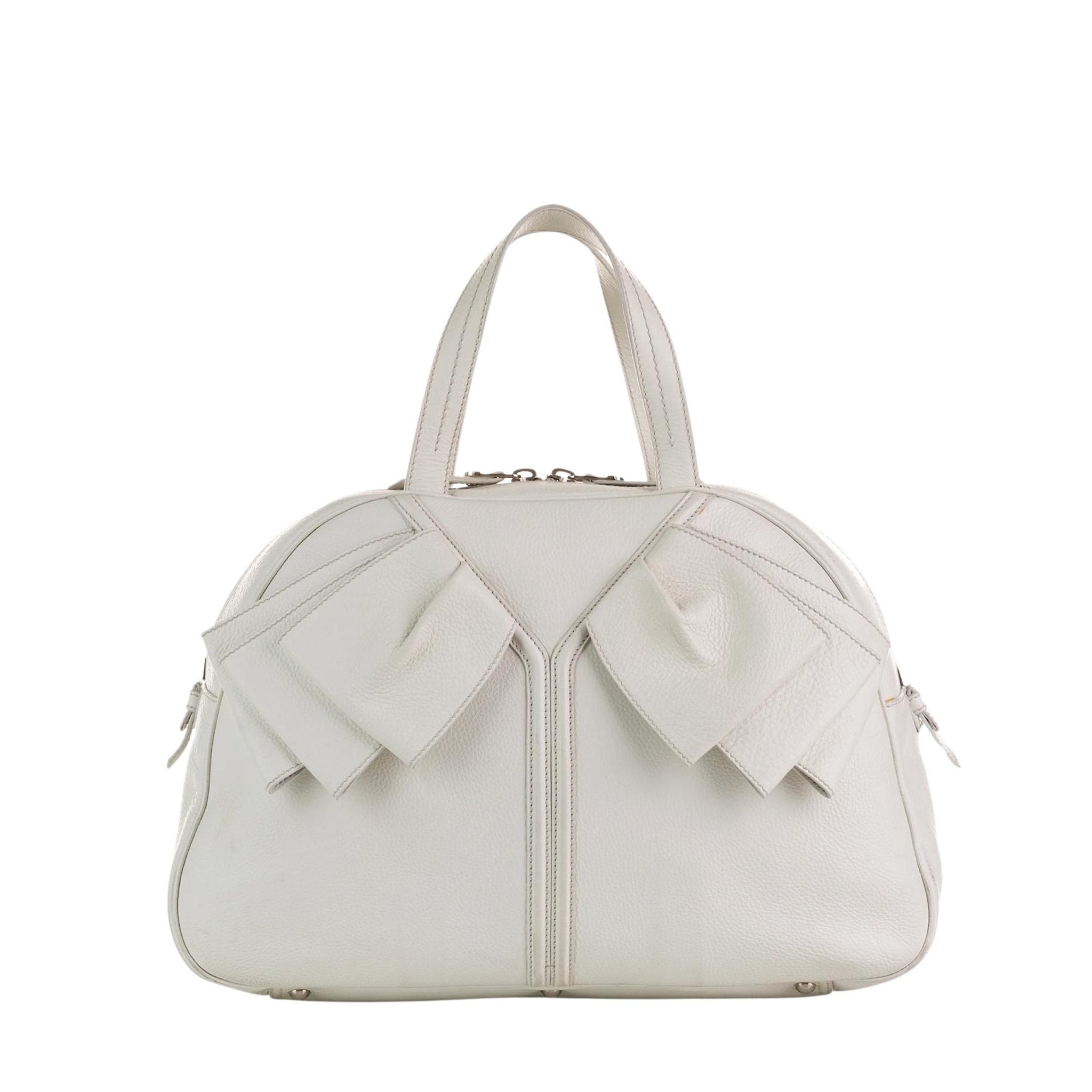 White Sac Y-Bow Shoulder Bag