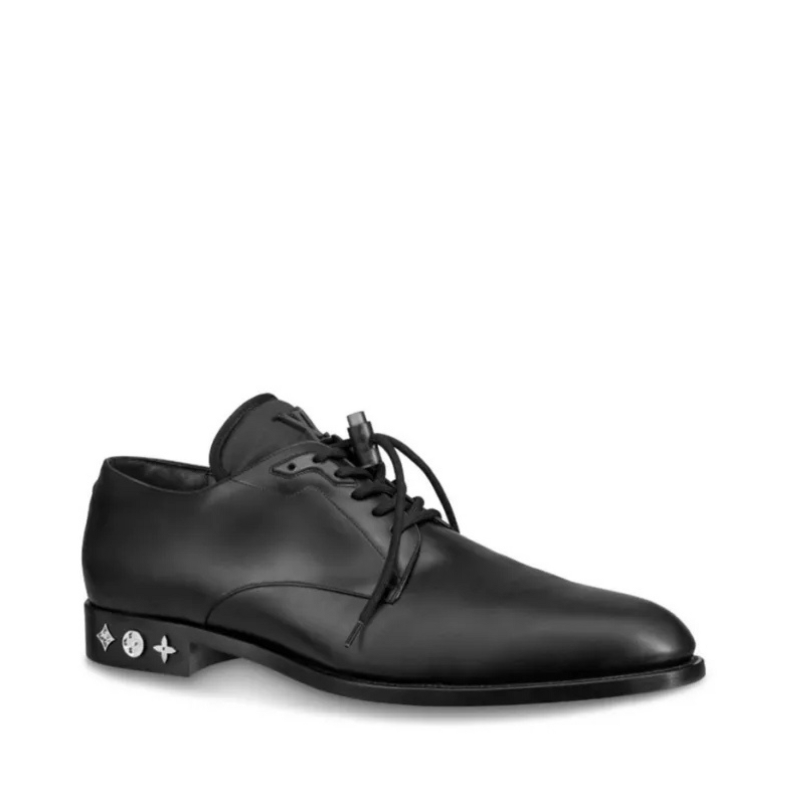 Black Calfskin Mens Formal Derby Shoes 8