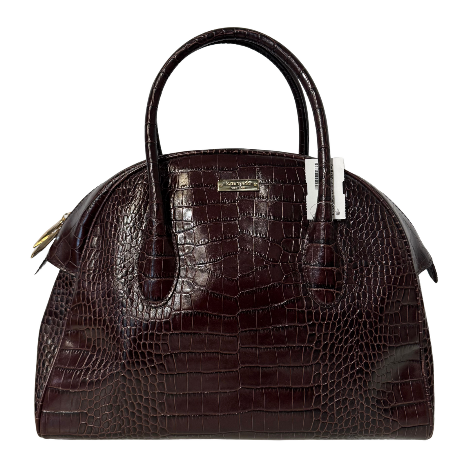 Brown Crocodile Embossed Bag