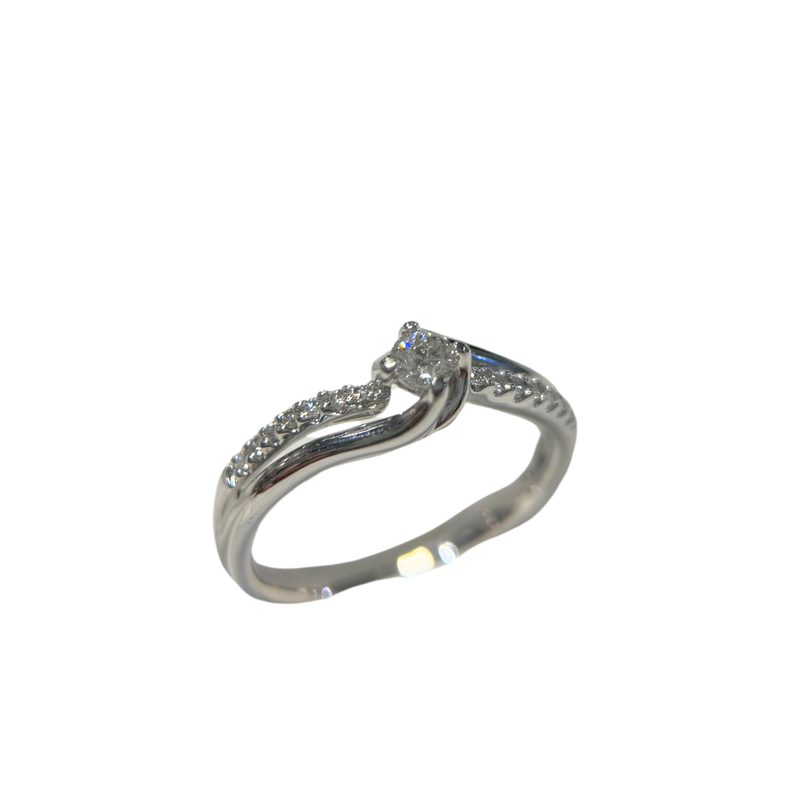 Certified Natural Diamond 14k White Gold