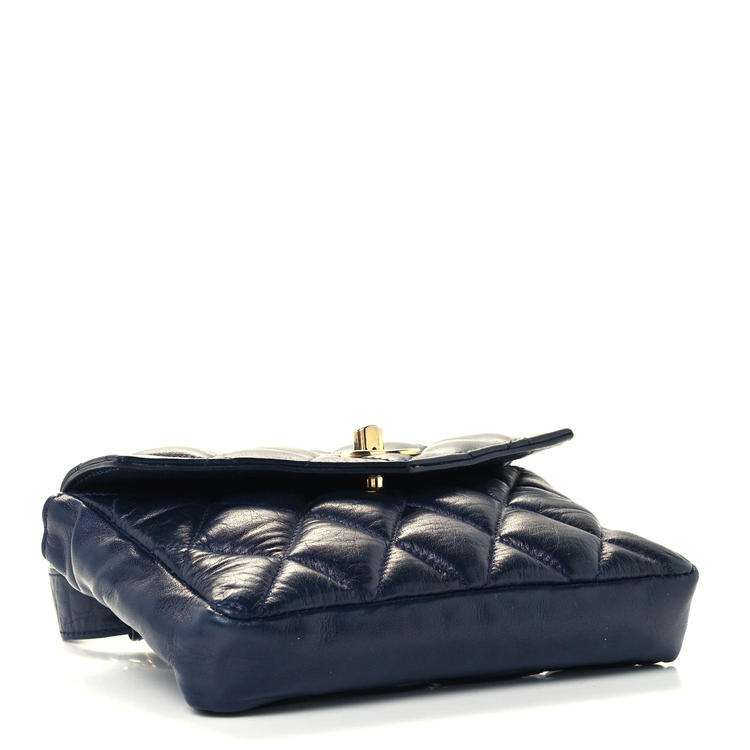 Chanel Quilted Envelope Belt Bag in Navy Blue