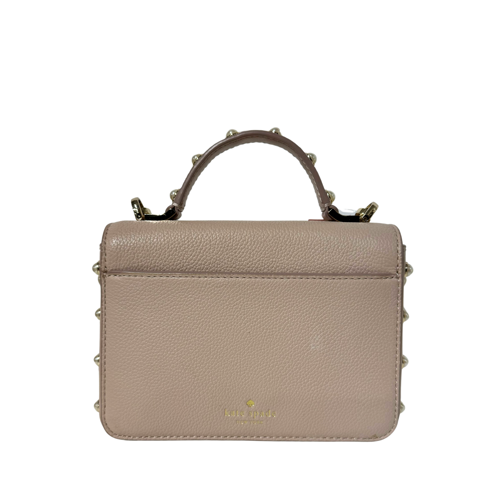 Light Pink Crossbody Bag with Pearls