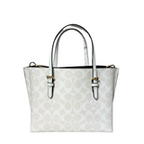 Small White Signature Tote Bag