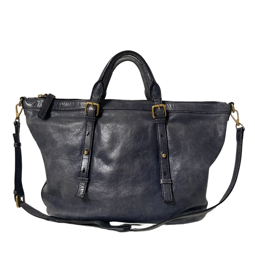 Aged Leather Top Handle Bag