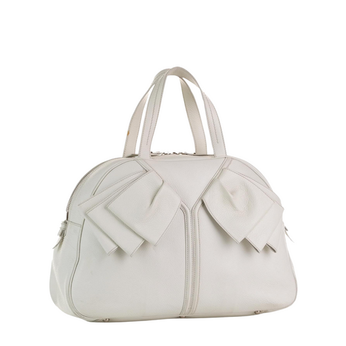 White Sac Y-Bow Shoulder Bag