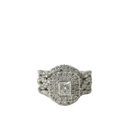 18K White Gold Diamond Narrow Streamerica Ring