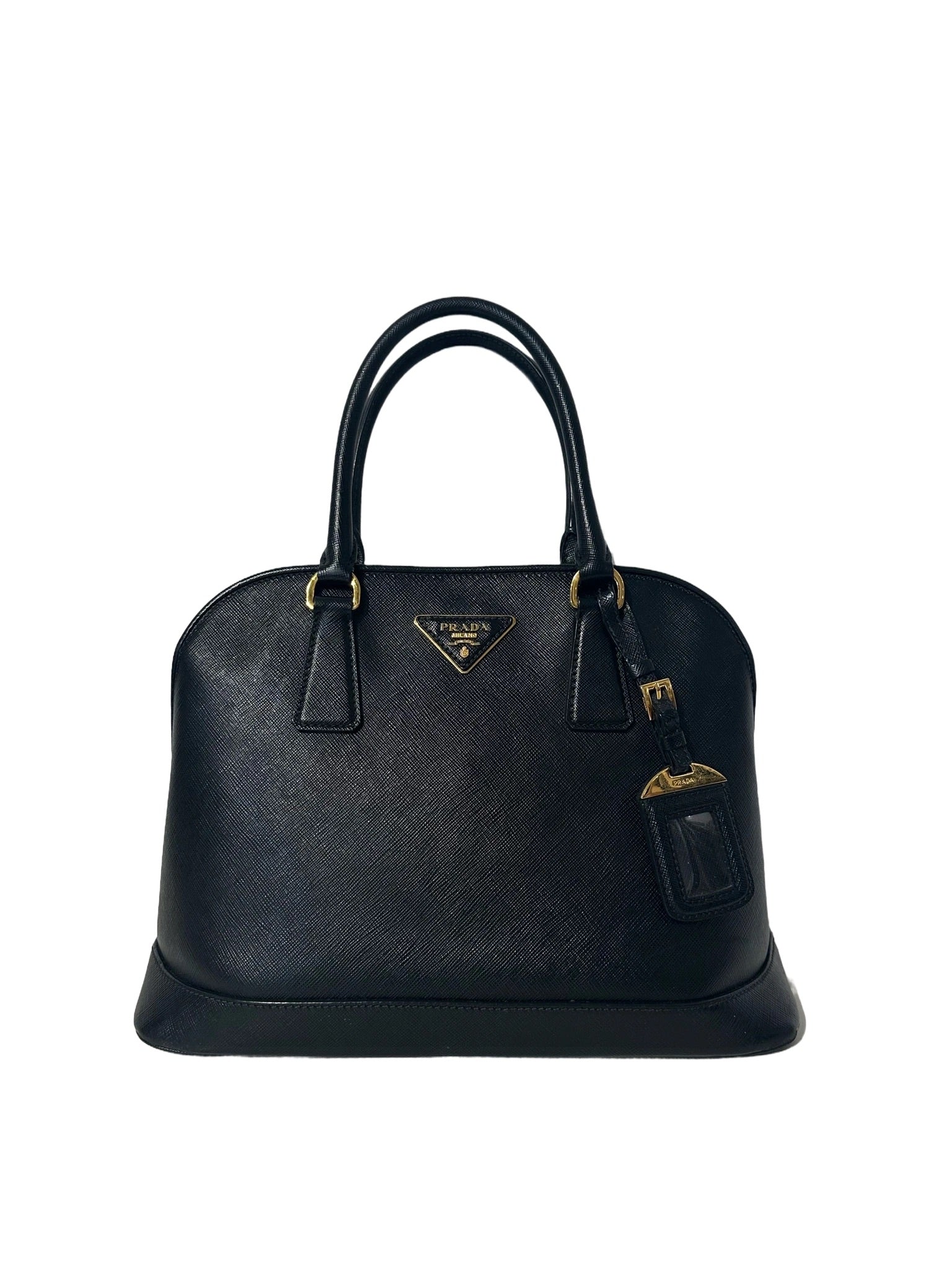 Black Saffiano Satchel