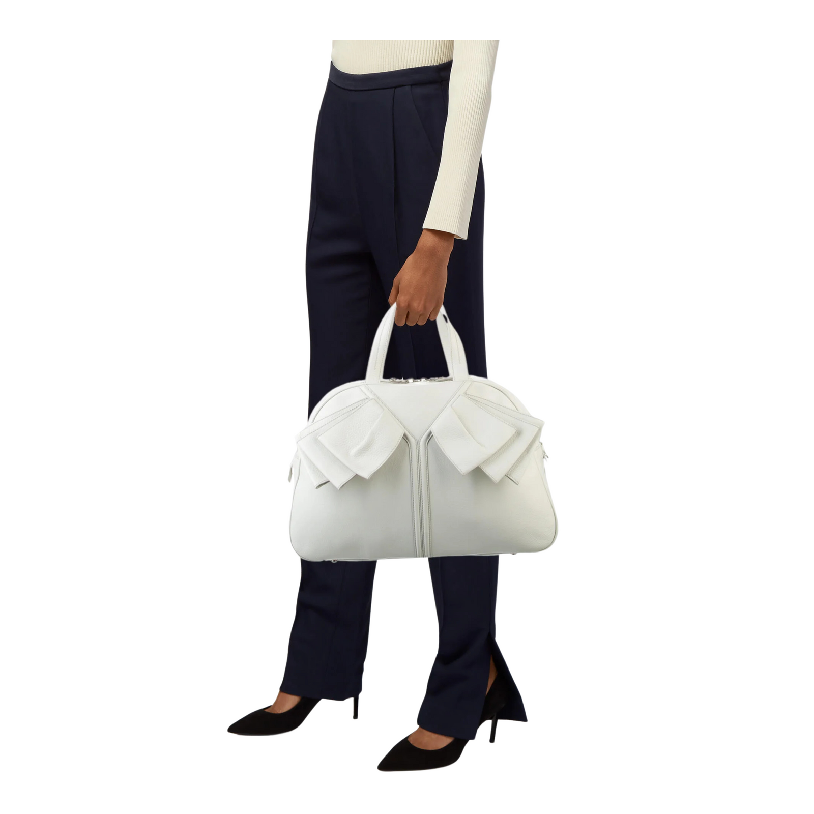 White Sac Y-Bow Shoulder Bag