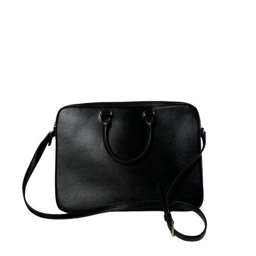 Black Leather Laptop Bag