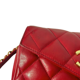 Chanel Quilted Envelope Belt Bag in Red