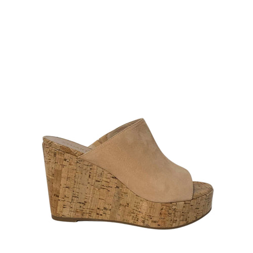 Nude Wedge Sandals 8