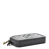 Caviar Quilted CC Filigree Clutch With Chain Black