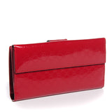 Patent Microguccissima Heart Continental Wallet Red