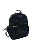 Black Backpack with Gold Embellishments