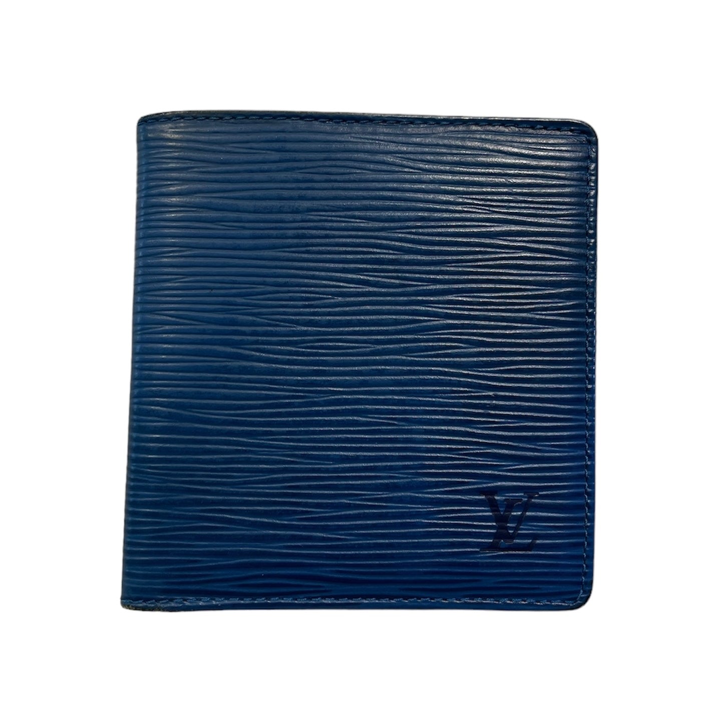 Epi Leather Bi-fold Wallet Blue