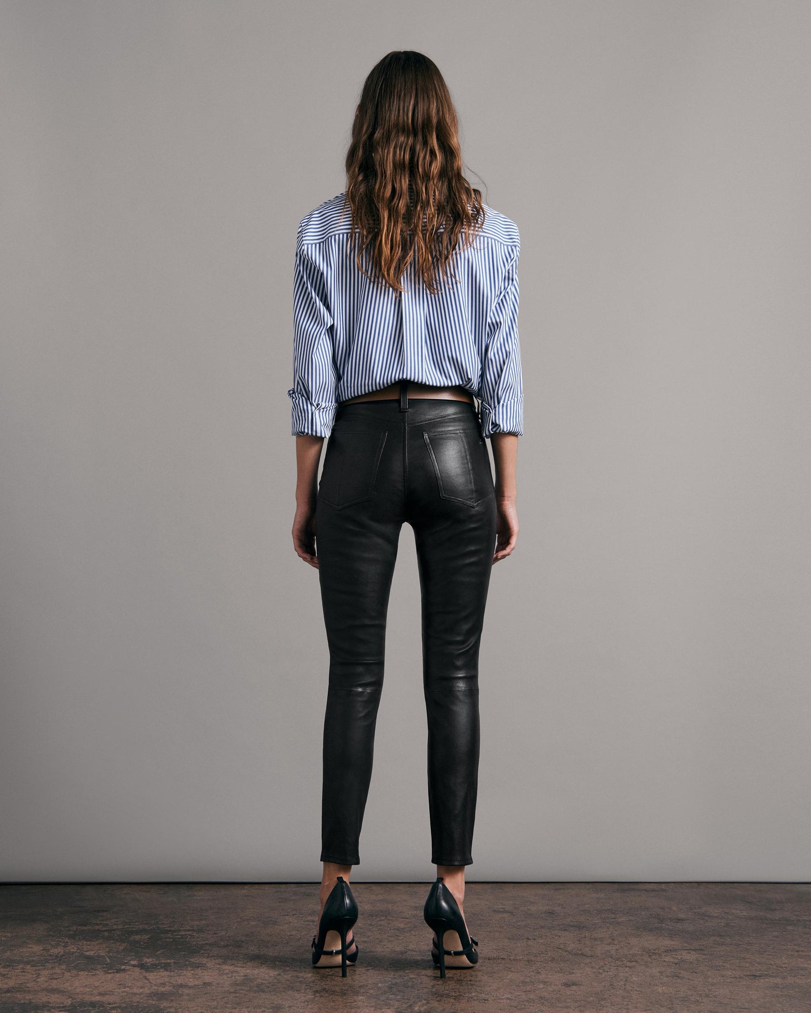 Nina High-Rise Skinny Leather Pants