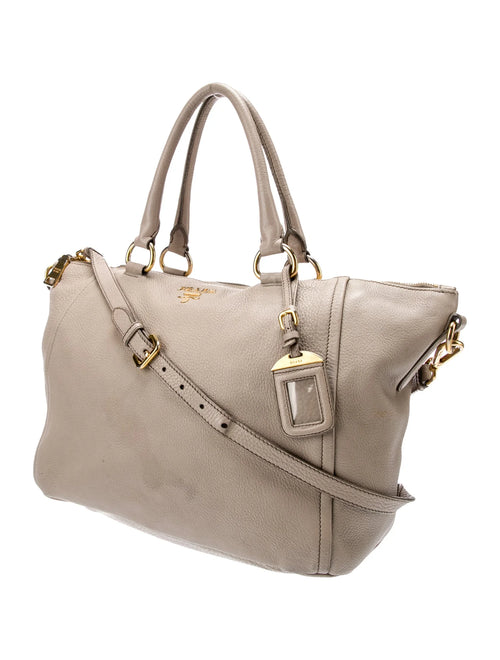 Vitello Daino Leather Top Handle Bag