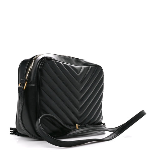 Calfskin Matelasse Monogram Lou Camera Bag Black