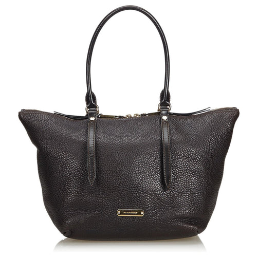 Black Leather Tote Bag