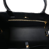 Crocodile Embossed Calfskin Mini Frances Tote Black