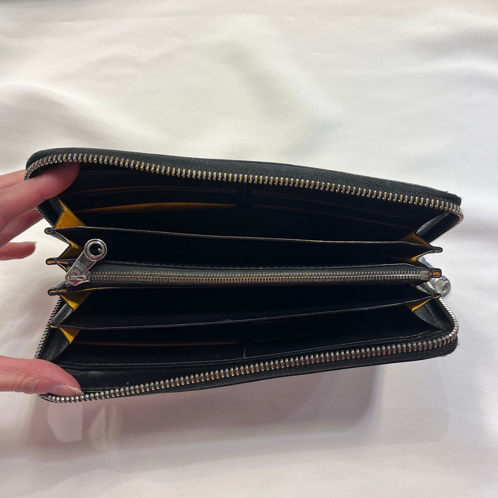 Black Goyardine Matignon Continental Zip Wallet GM