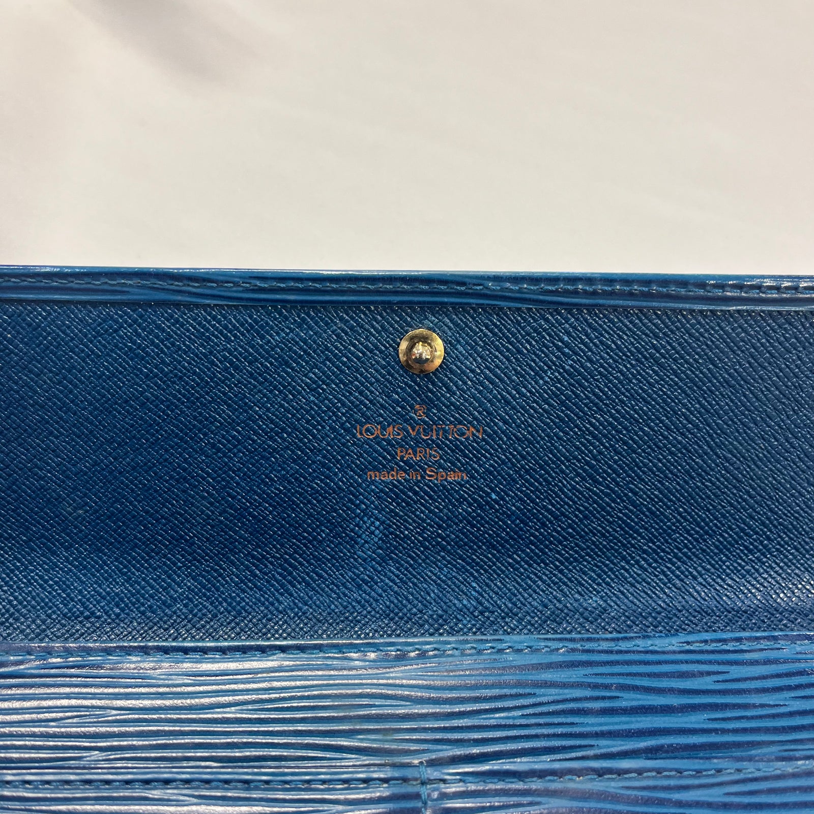 Louis Vuitton Blue Epi Leather Compact Wallet Louis Vuitton
