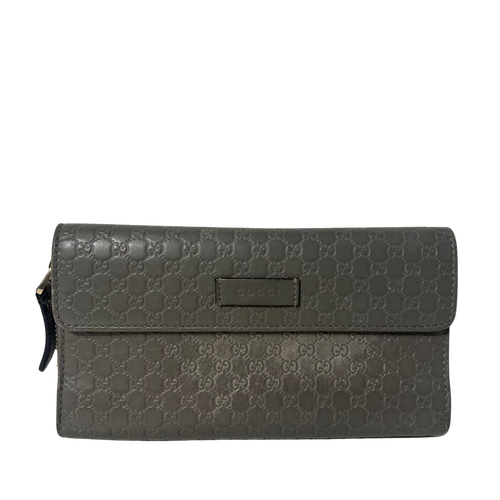 Microguccissima Pattern Leather Continental Wallet