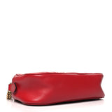 Calfskin Matelasse Small GG Marmont Chain Shoulder Bag in Hibiscus Red