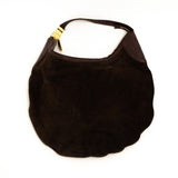 Suede Horsebit Glam Hobo Bag