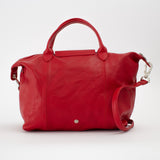 Le Pliage Cuir Red w/ Strap