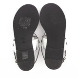 Horsebit Silver Sandals