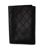 Lambskin Diamond Stitched Wallet Black