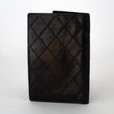 Lambskin Diamond Stitched Wallet Black