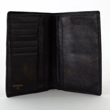 Lambskin Diamond Stitched Wallet Black