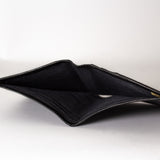 Lambskin Diamond Stitched Wallet Black