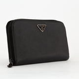 Black Saffiano Zip Around Wallet