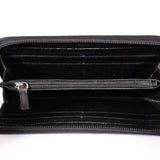 Black Saffiano Zip Around Wallet