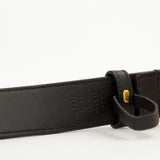 Leather Belt with Double G Buckle