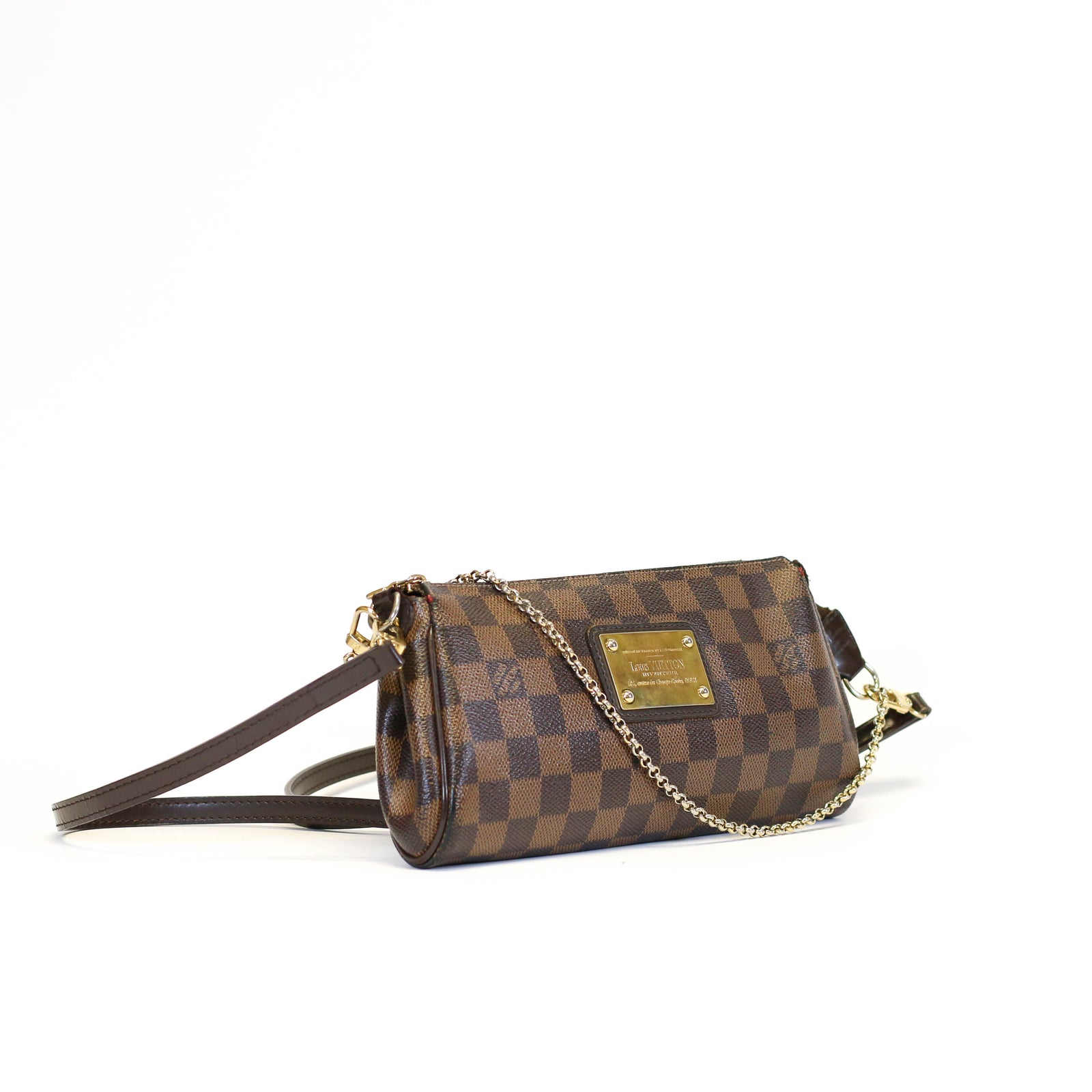Louis Vuitton, Bags, Louis Vuitton Damier Ebene Eva Clutchcrossbody Bag