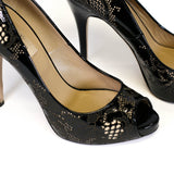 Black Lace Pumps