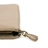 Nude Saffiano Long Zipper Wallet