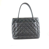 Quilted Caviar Medallion Tote