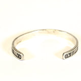 Unisex Sterling Silver Atlas Cuff Bracelet