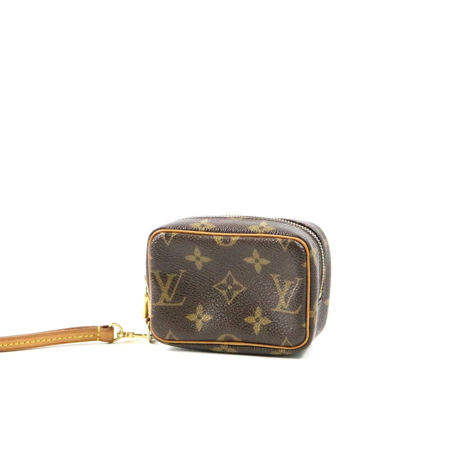 Louis Vuitton Monogram Canvas Trousse Wapity Mini Pouch Wrist Bag Brown
