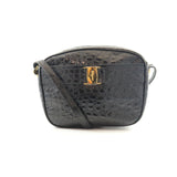 Embossed Leather Shoulder Bag