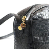 Embossed Leather Shoulder Bag