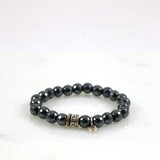 Faceted Hematite Stretch Bracelet